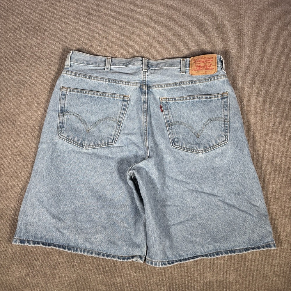 Vintage Levis 550 Jean Shorts Mens 37 (Tag 38) Relaxed Light Blue Denim 2003